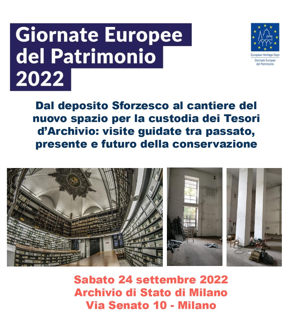 Dal deposito Sforzesco al cantiere del nuovo spazio per la custodia dei Tesori d’Archivio: visite guidate tra passato, presente e futuro della conservazione